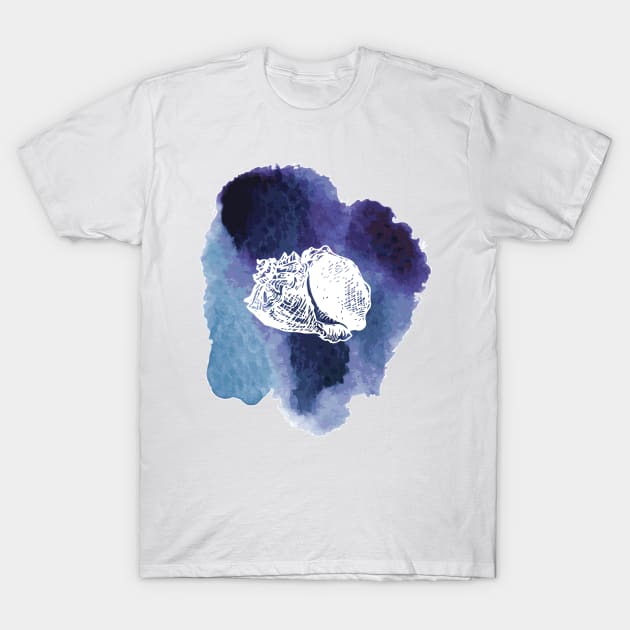 Seashell Watercolors T-Shirt by ddtk